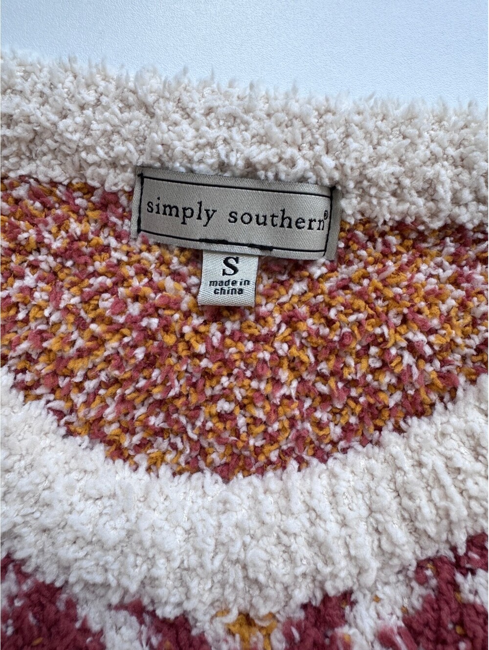 Southwestern Boho Granola Fuzzy Sherpa Sweater Simply Southern Women S Western - Picture 5 of 8